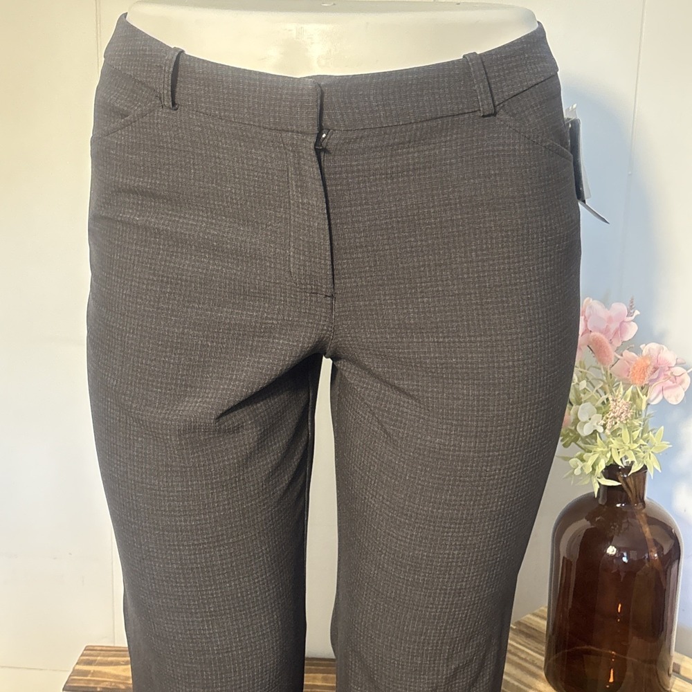 Worthington Modern Fit Women Sz 16p Dark Gray Trouser Leg Office Classy New